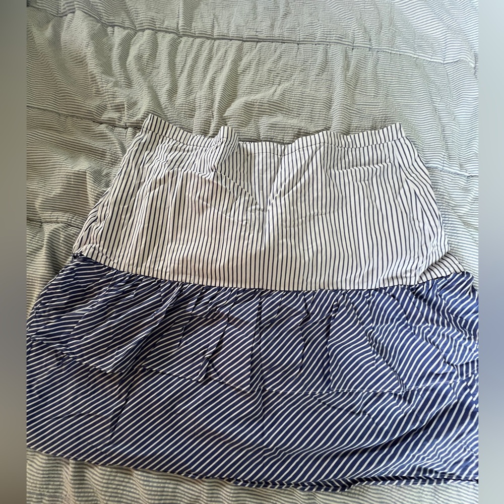 J crew Factiry Shirt stripe skirt size 20